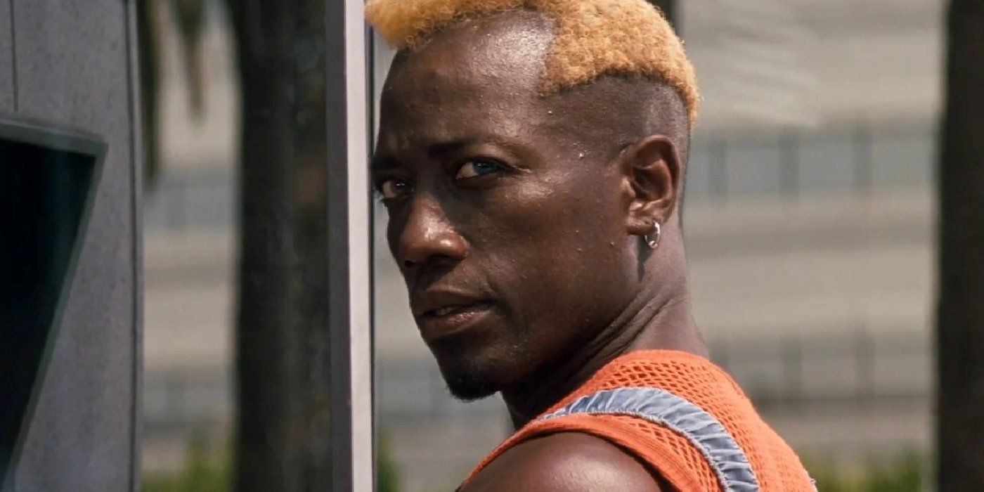 Everything about Snipes' appearance in Demolition Man screams for atte...