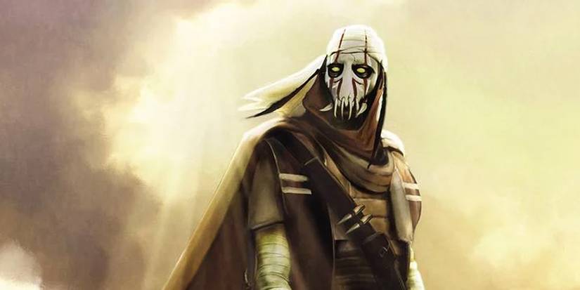 A painting of a Kaleesh warrior from Star Wars