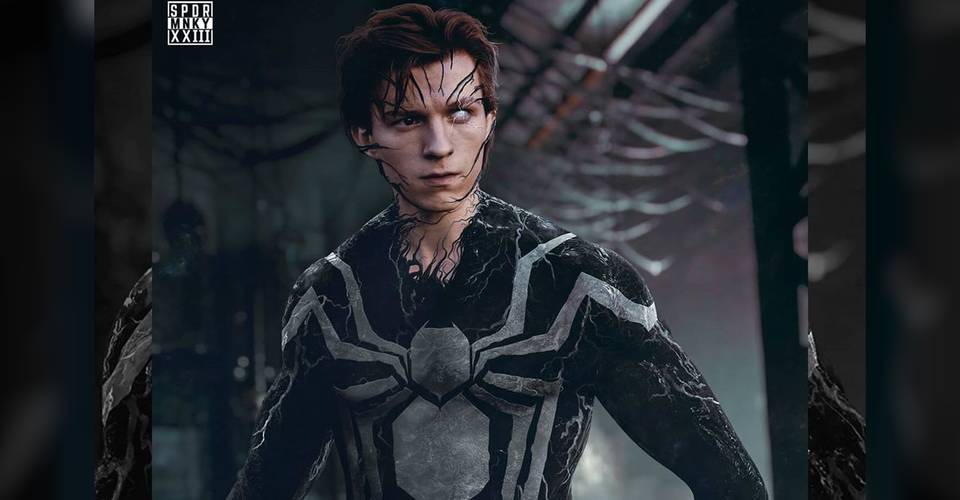 Tom Holland Becomes Symbiote Spider-Man In Creepy Venom Fan Art
