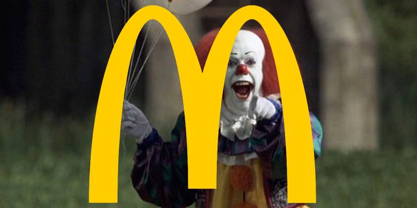 Pennywise behind the McDonald's "M."