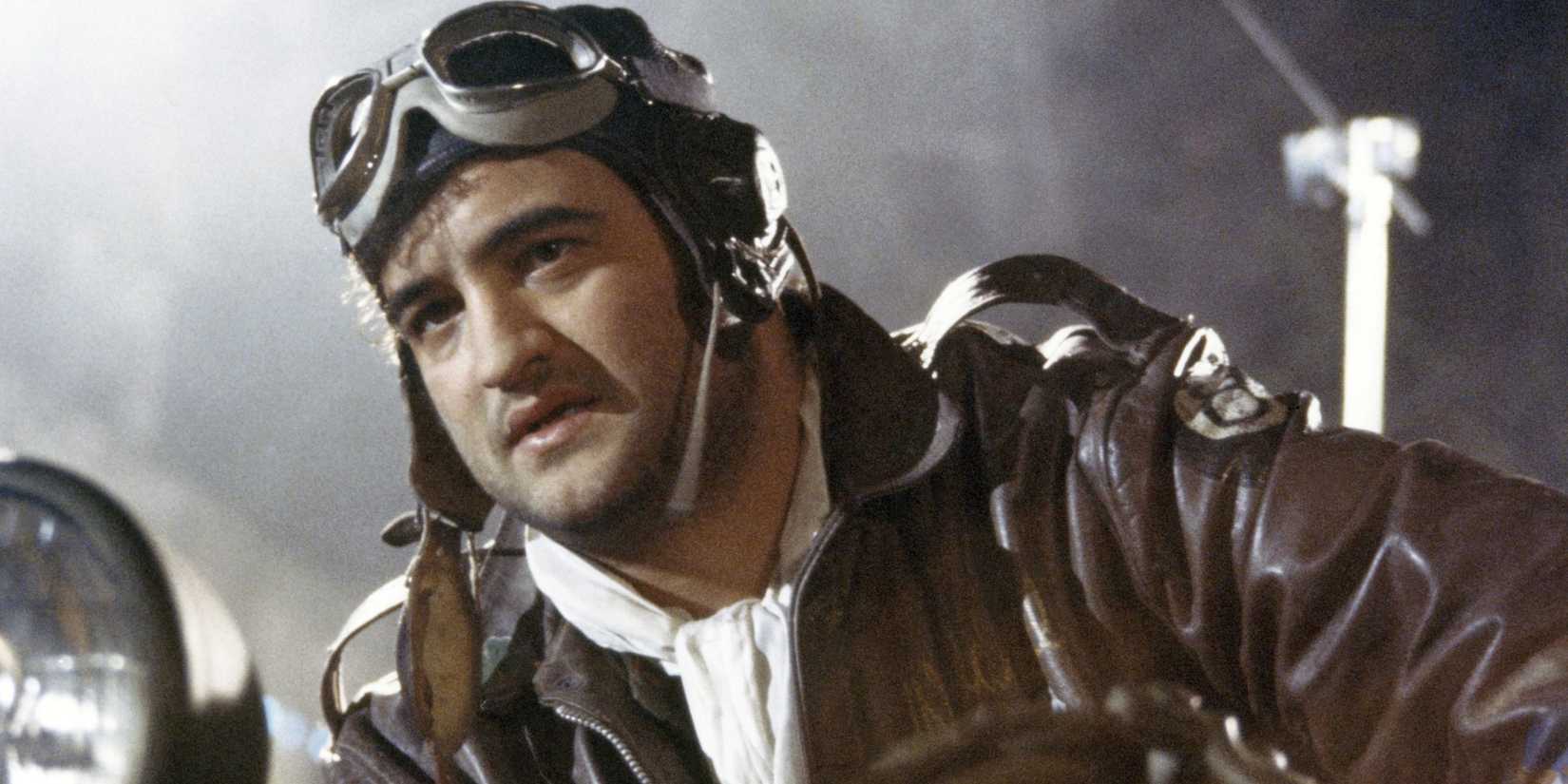 John Belushi in a pilot's uniform in 1941
