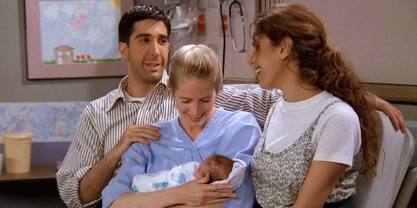 Ross, Carol, and Susan after Ben's birth in Friends.