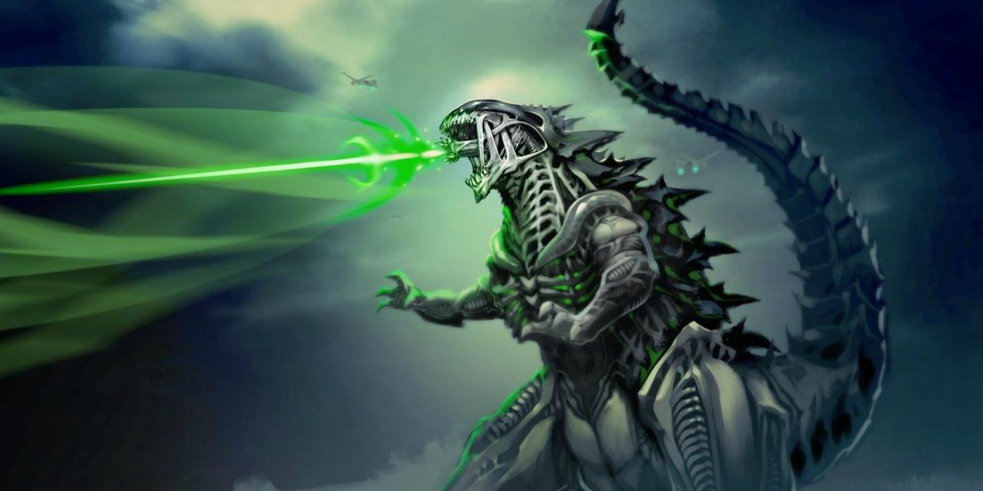 Godzilla Crossed With Alien S Xenomorph Creates Epic Movie Monster