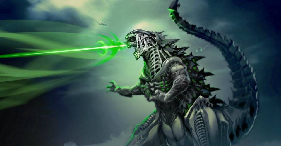 Godzilla Crossed With Alien S Xenomorph Creates Epic Movie Monster