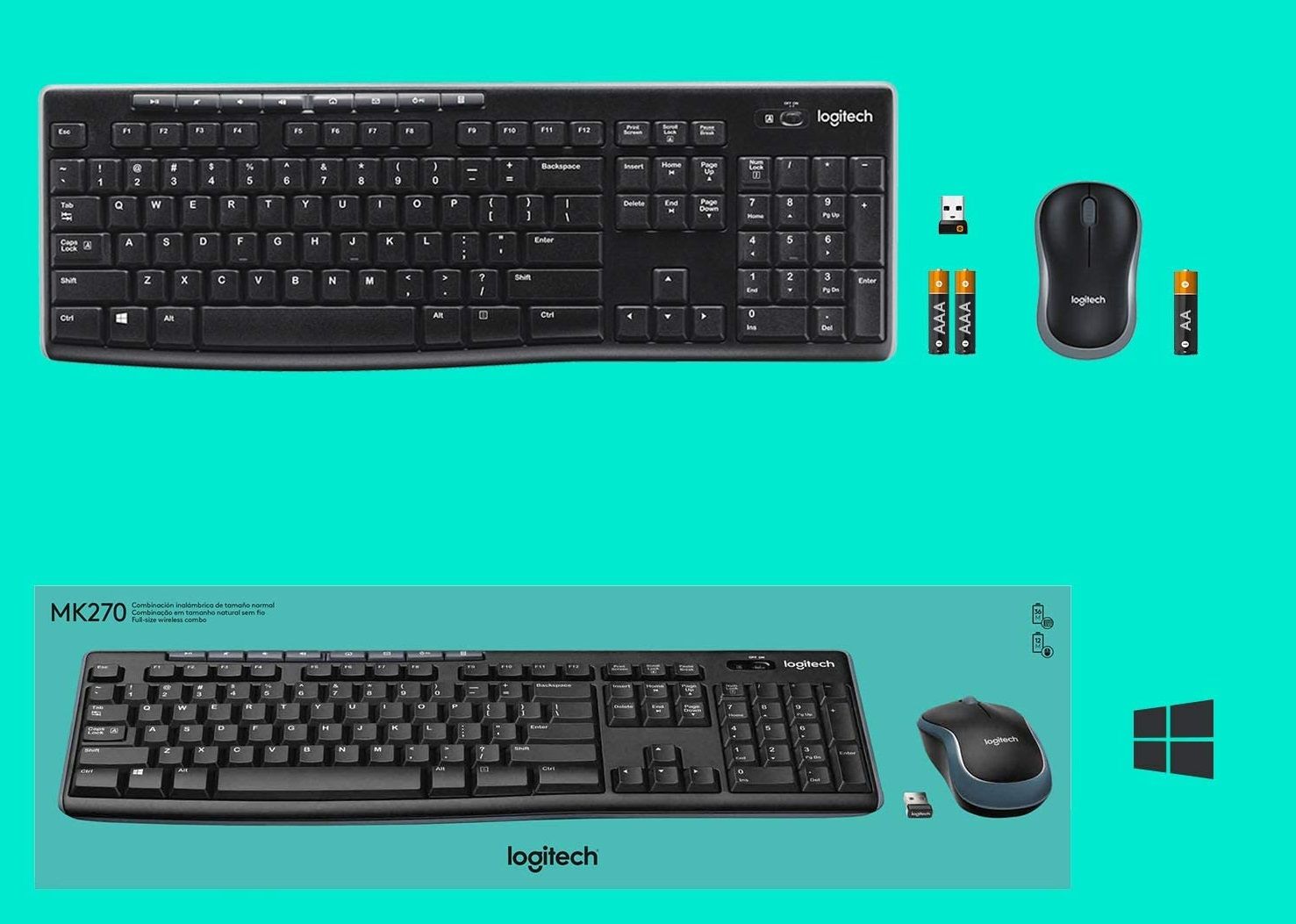 Logitech MK270 Wireless Keyboard and Mouse Combo c