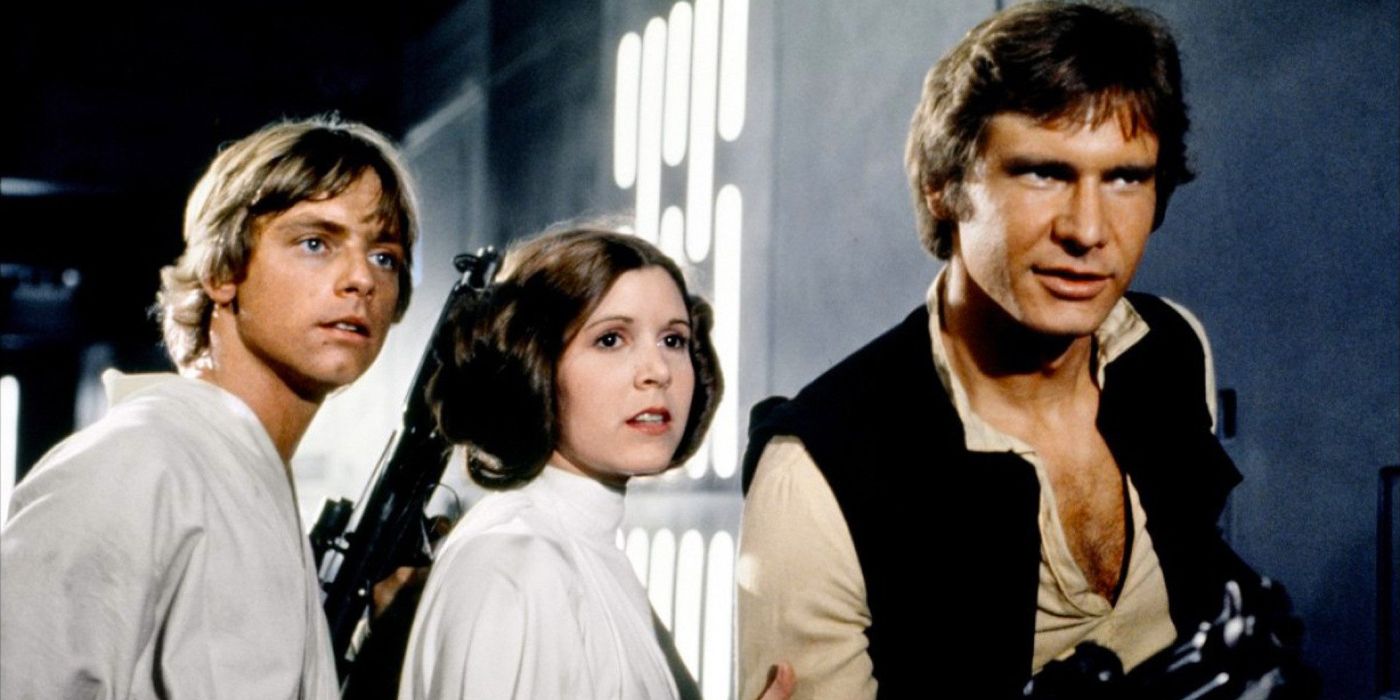 Luke Han and Leia in A New Hope