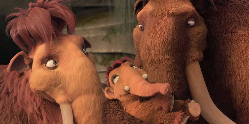 Ice-Age-3-Manny_&amp;_Ellie_cradeling_baby_Peaches