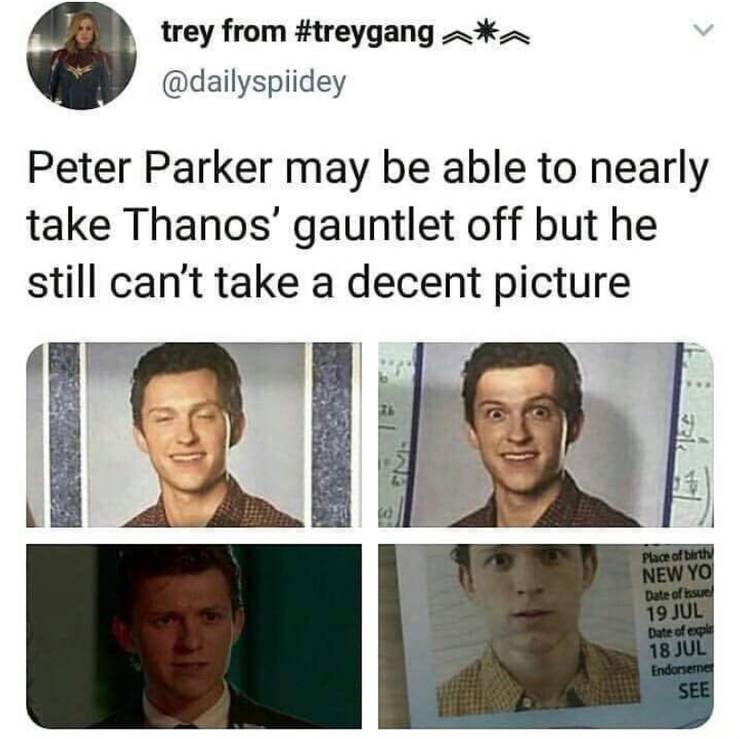 Mcu 10 Hilarious Memes Of Tom Holland As Spider Man Screenrant