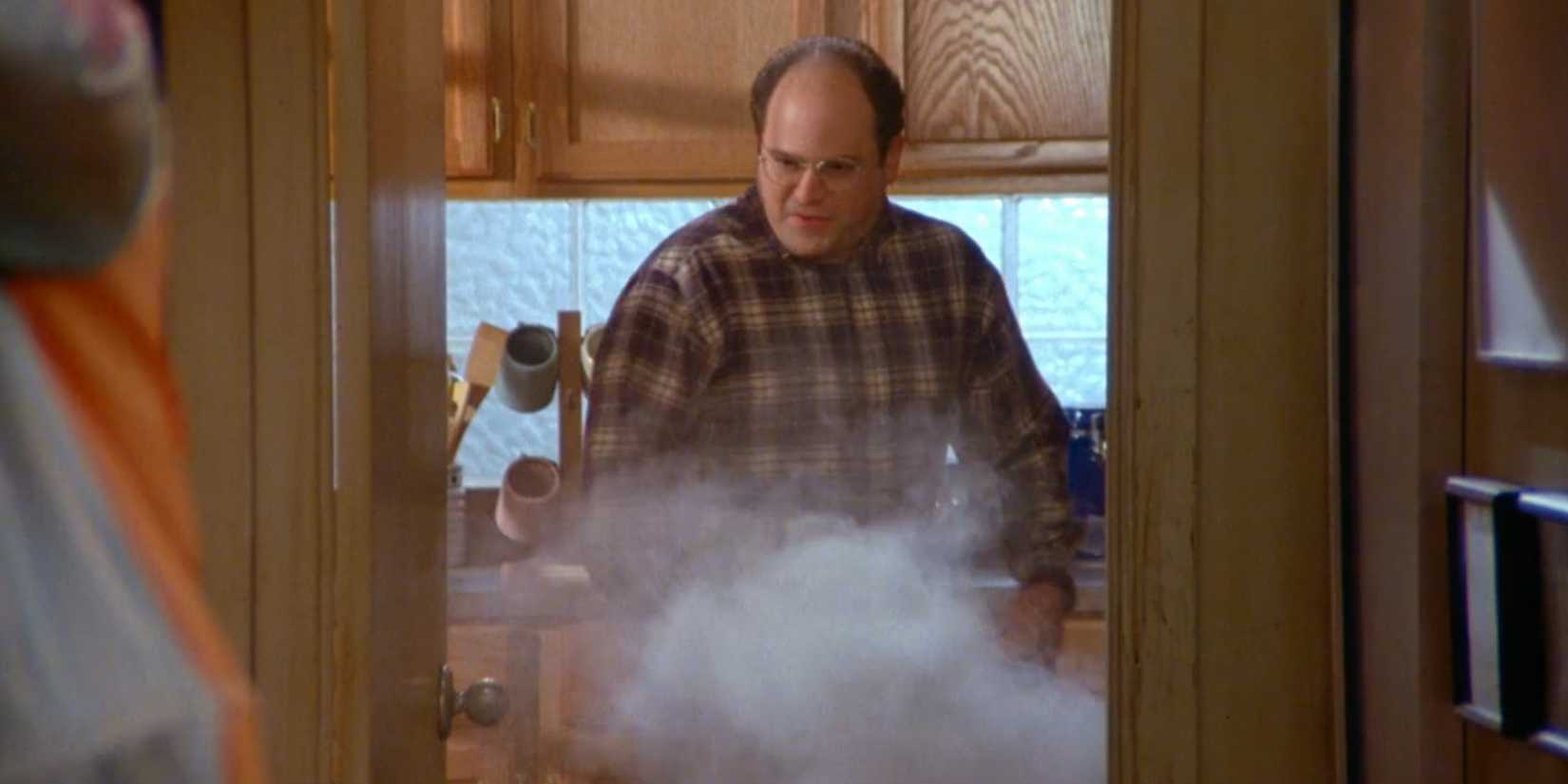 George Costanza im Feuer in Seinfeld