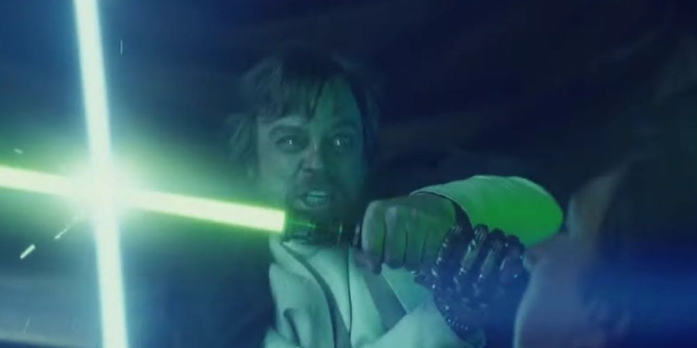 Star Wars The Last Jedi Luke And Ben Clash Lightsabers