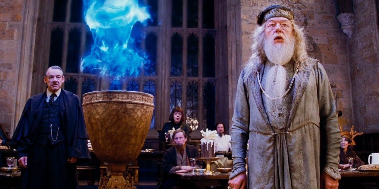 10. Dumbledore with Triwizard Cup Cropped