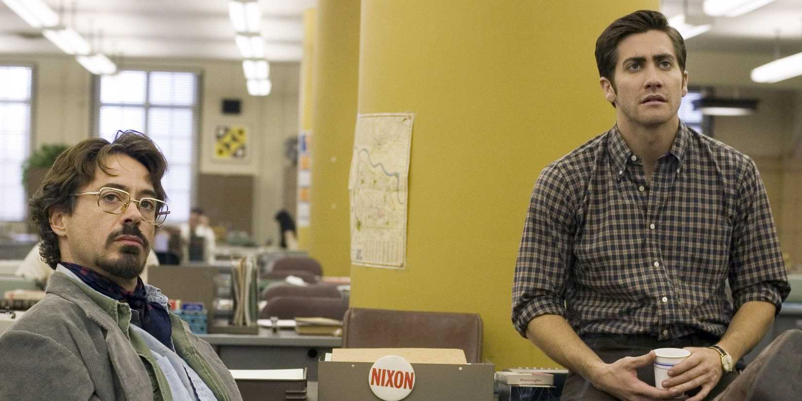 Robert Downey Jr. e Jake Gyllenhaal em Zodíaco