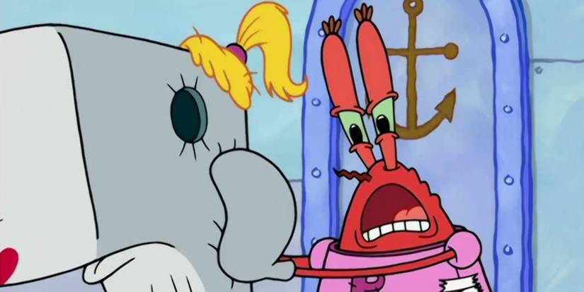 Mr. Krabs Dressed As Pearl in SpongeBob SquarePants.