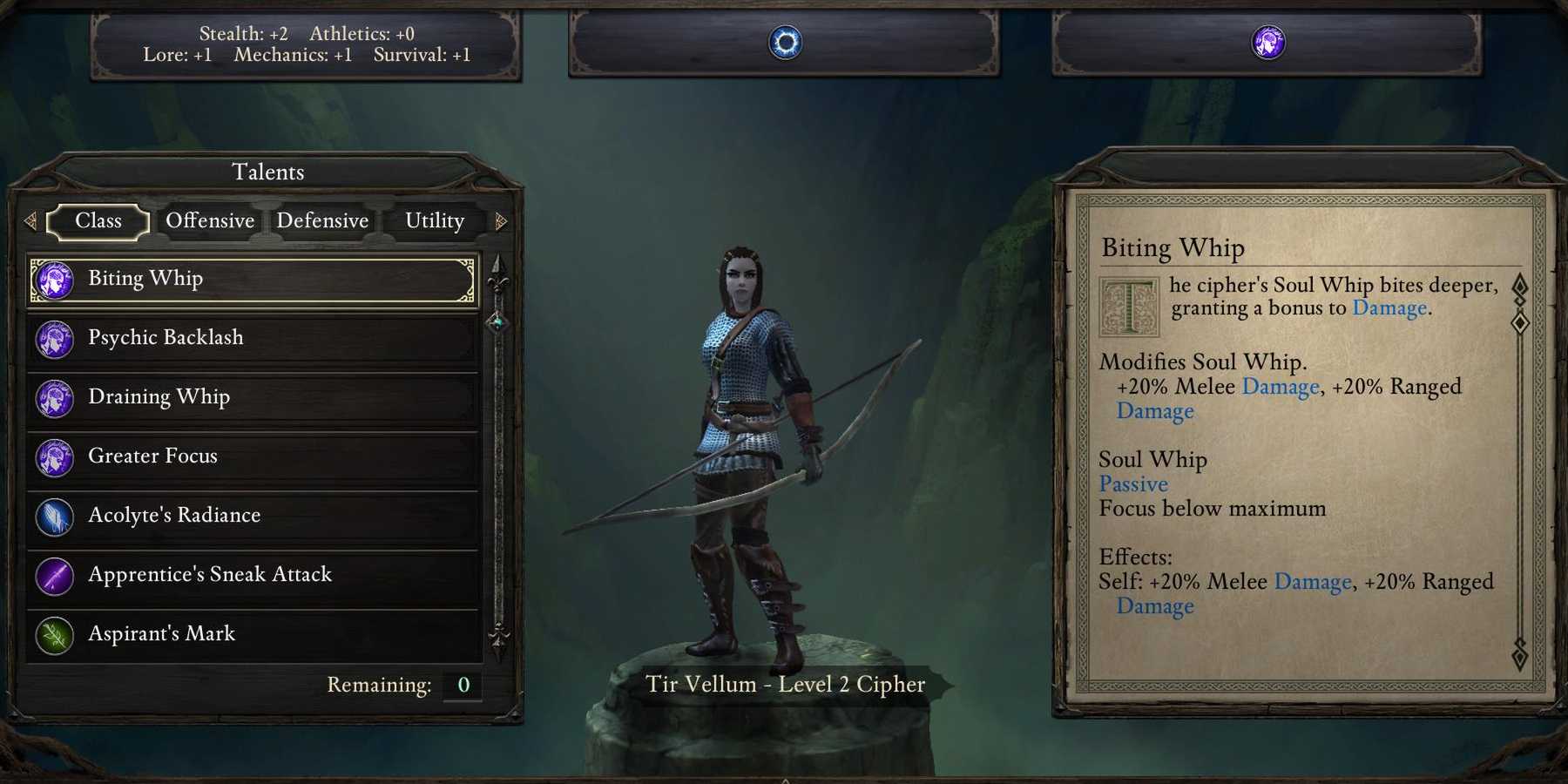 Cipher creation screen in Pillars of Eternity