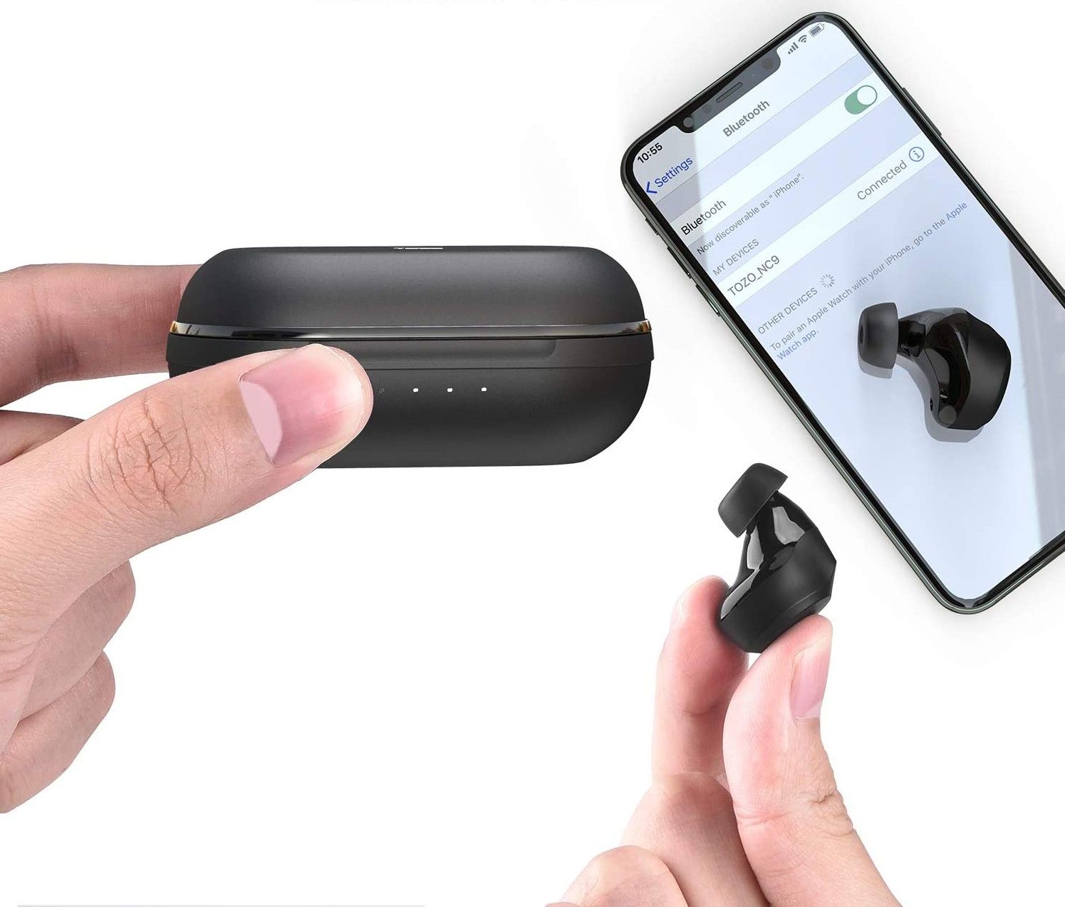 TOZO NC9 Hybrid Active Noise Cancelling Wireless Earbuds c