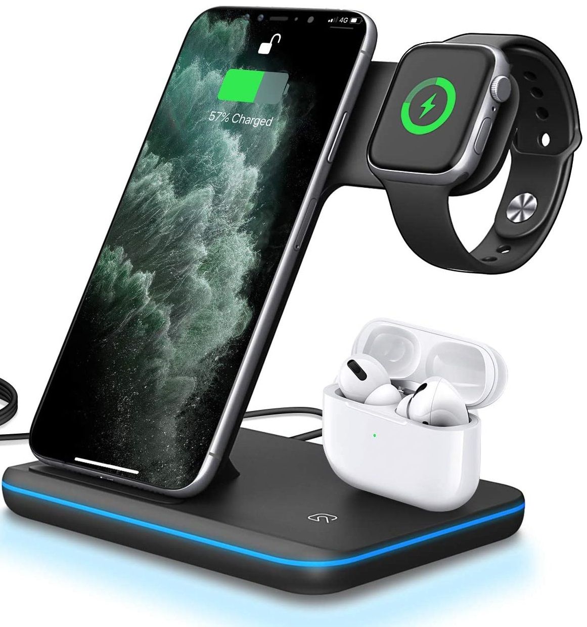 WAITIEE Wireless Charger 3 in 1 Charger Stand a