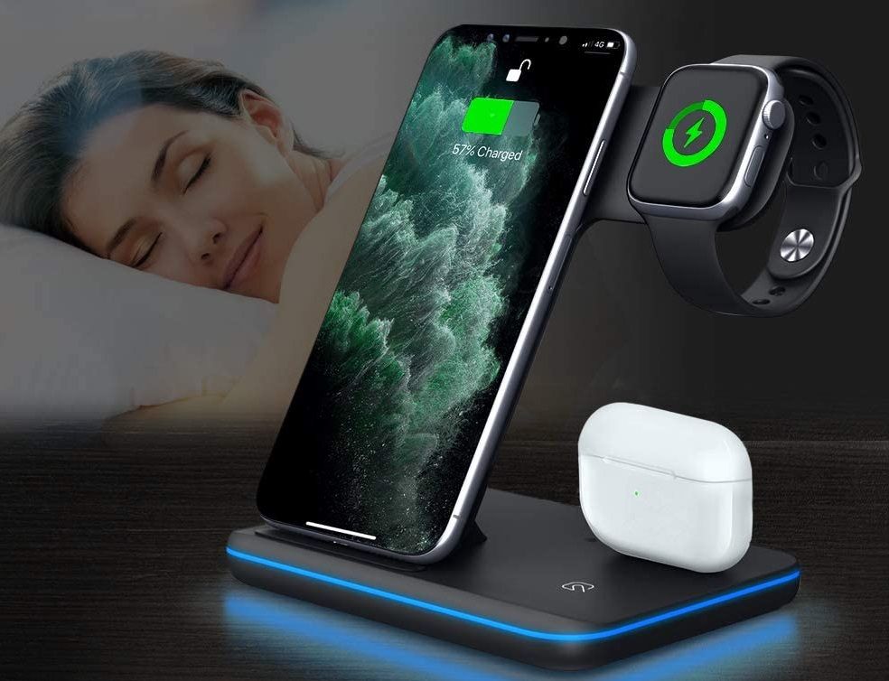 WAITIEE Wireless Charger 3 in 1 Charger Stand c