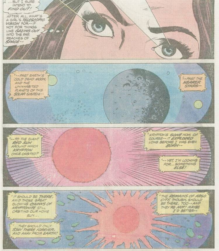 supergirl uses her telescopic vision