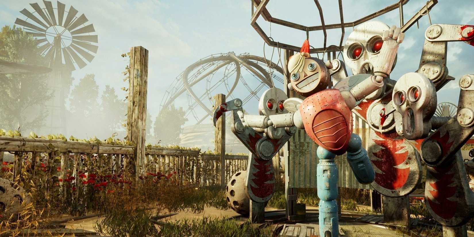 Atomic Heart creepy tourist robots
