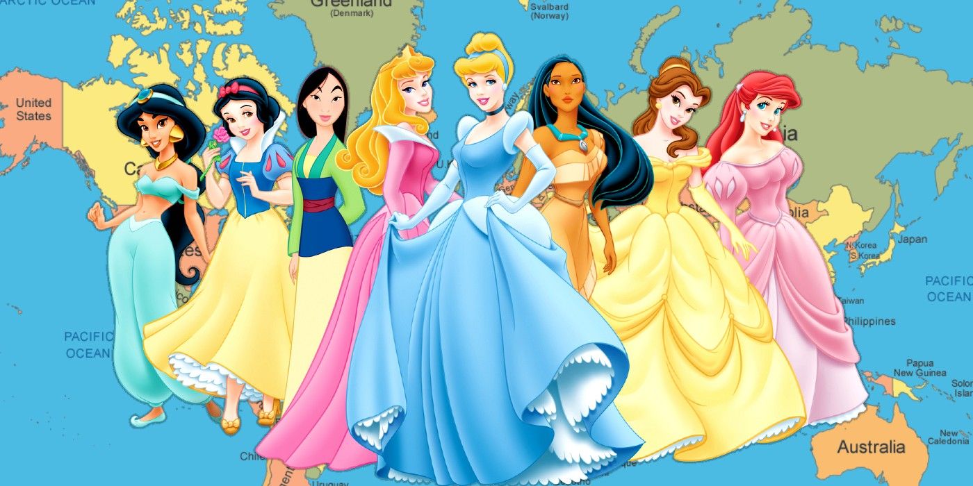 Where Each Disney Princess Movie Takes Place, image size:1400x700