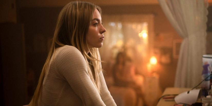 Cassies looks in the mirror in Euphoria