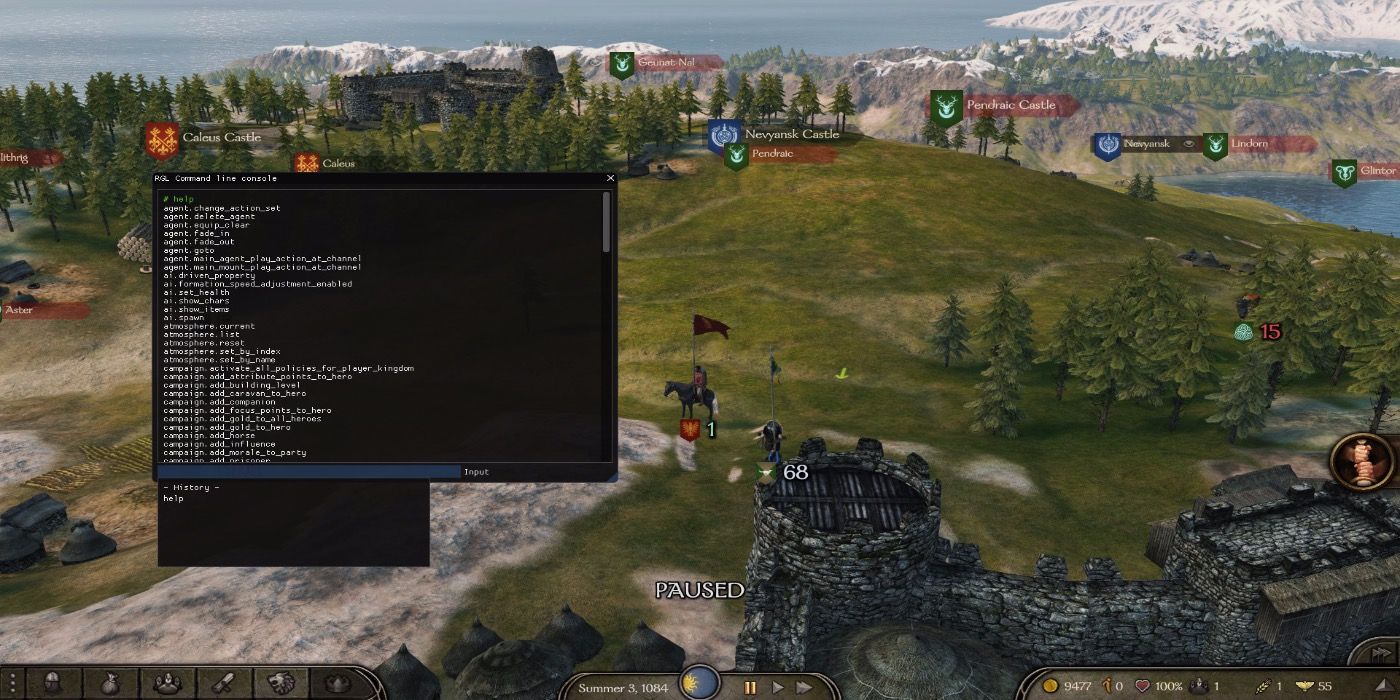 Every Cheat Code in Mount And Blade 2 Bannerlord (& How To Unlock Them
