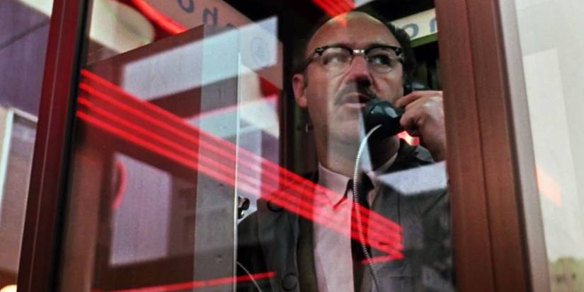 Gene Hackman in a phone booth in The Conversation