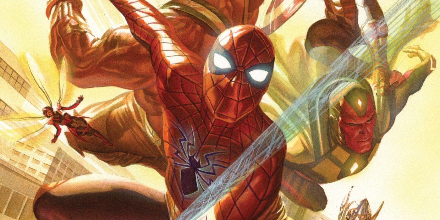 Мстители противостояние человек паук. Alex Ross Spider man Art. Человек паук комикс обложка. Обложки Алекса Росса. Джек чемпион Мстители.
