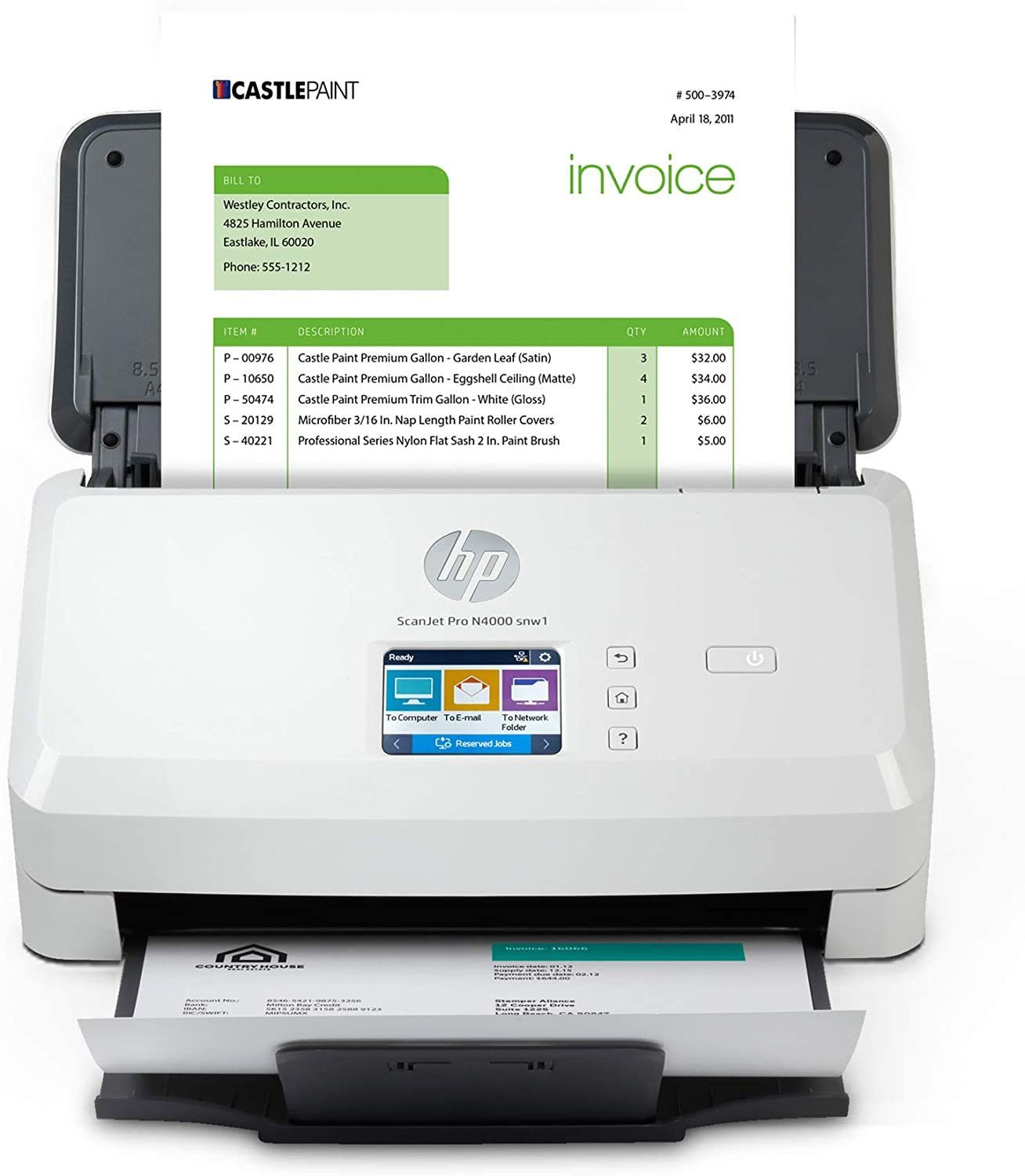 HP Scanjet Pro N4000 Scanner B086CT4SR6 -1
