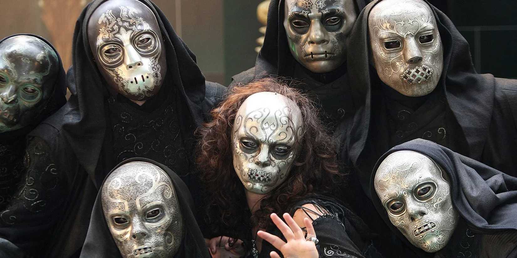 Masked Death Eaters from the Harry Potter series of movies.