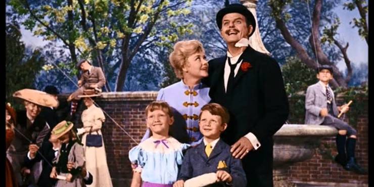 De familie Banks in de Disneyfilm "Mary Poppins."
