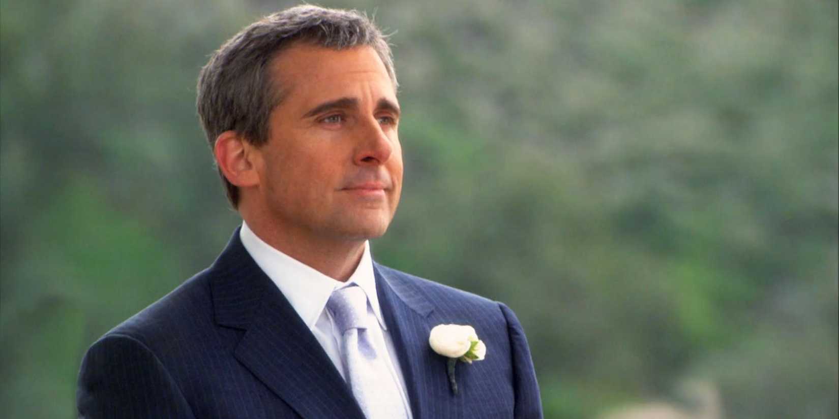 TV Characters That Underwent Dramatic Appearance Changes Over Time 2 Michael Scott proudly watching Dwight and Angela get married in The Office finale.