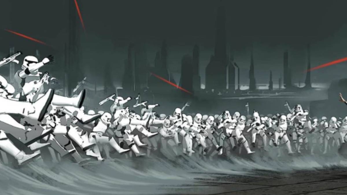 Rey Defeats an Entire Stormtrooper Fleet in Rise of Skywalker Concept Art