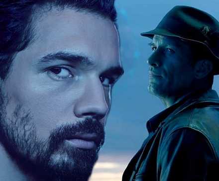 The Expanse: Stephen Strait as Holden and Thomas Jane as Miller