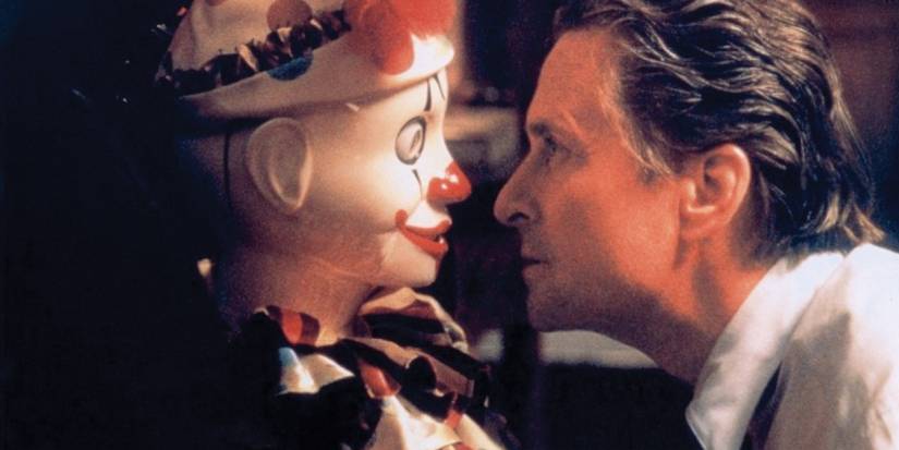 Nicholas squares off with a puppet in The Game