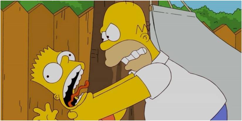 Simpsons Strangling The Simpsons Finally Addresses The Oldest Homer & Bart Controversy ...