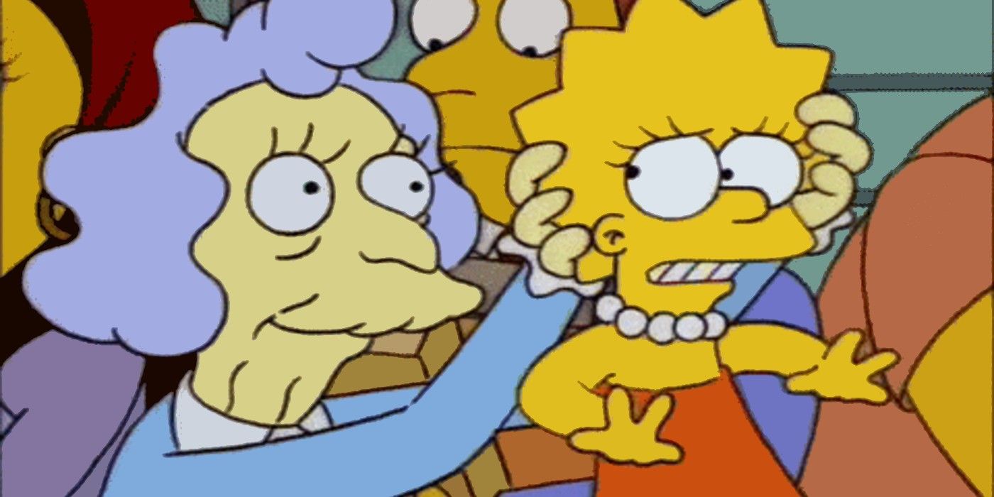 Mrs Glick Picks Up Lisa in The Simpsons 