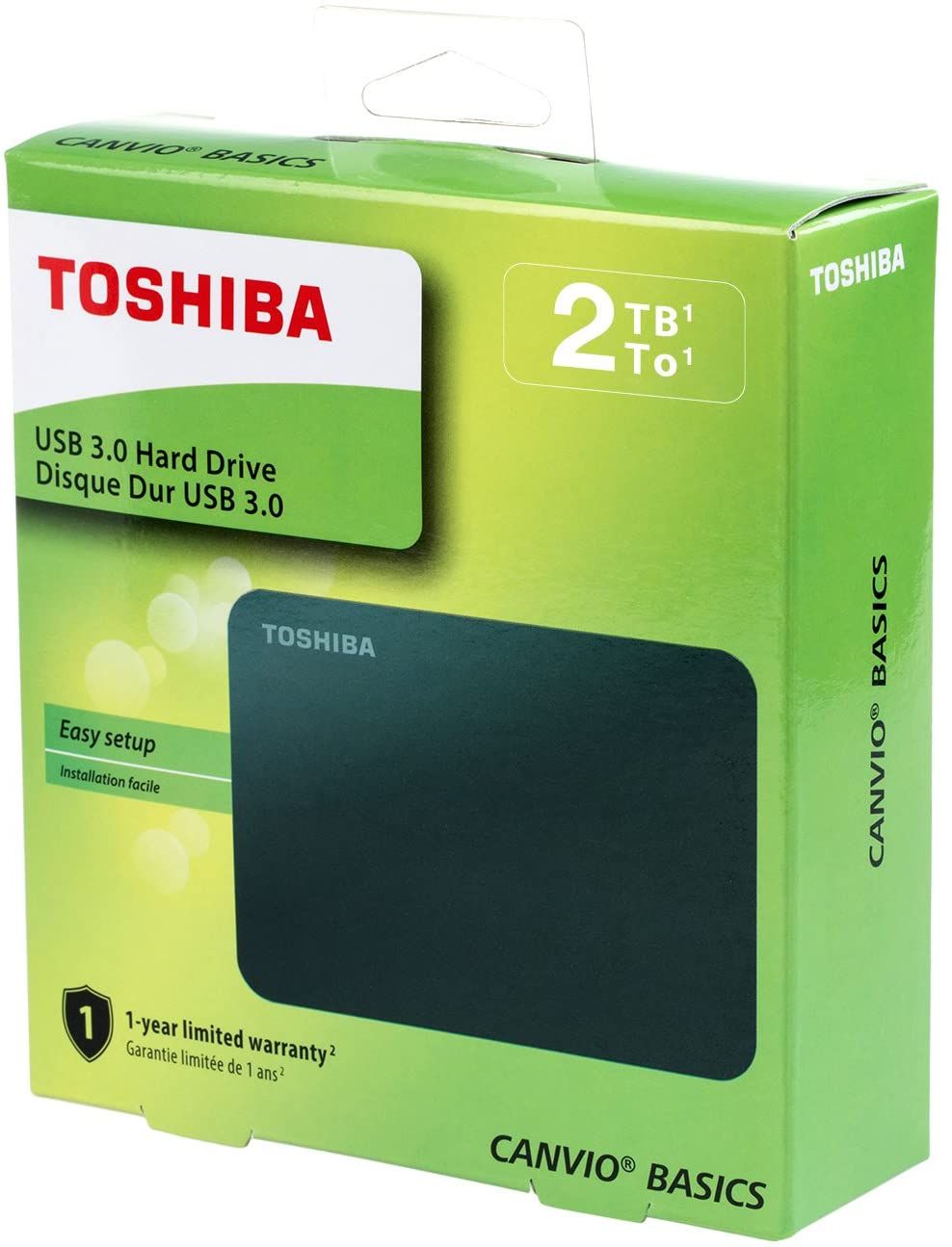 Toshiba (HDTB420XK3AA) Canvio Basics 2TB Portable External Hard c