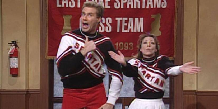 Will Ferrell and Cheri Oteri in Saturday Night Live cheerleader skit