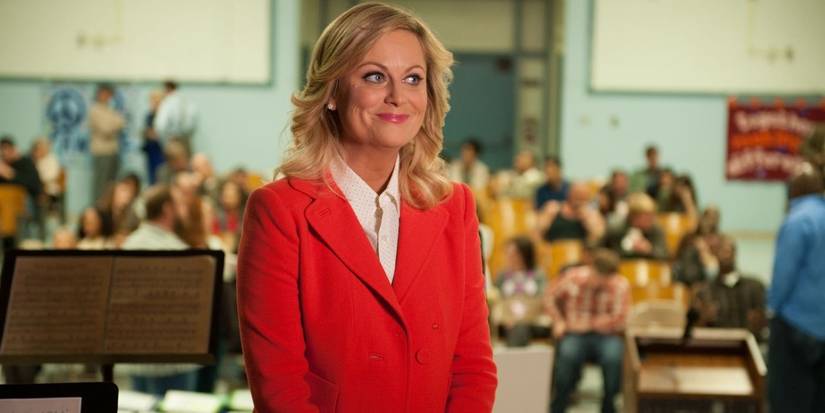 leslie knope red dress Get the Story Behind  and a Better Look at  Leslie Knope's Wedding Dress