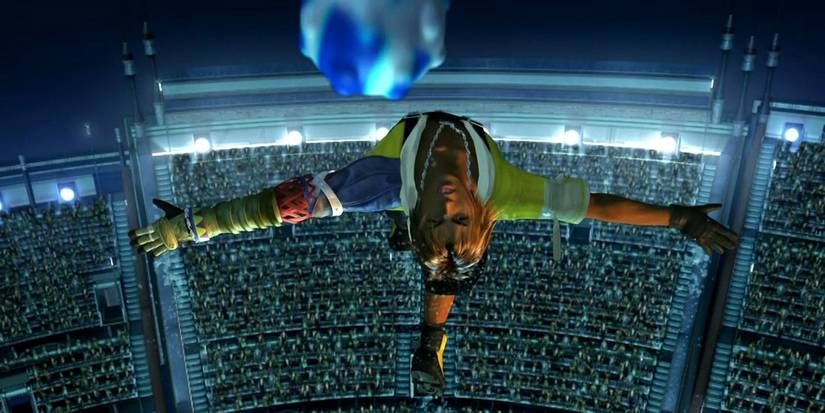 Tidus playing Blitzball in Final Fantasy 10