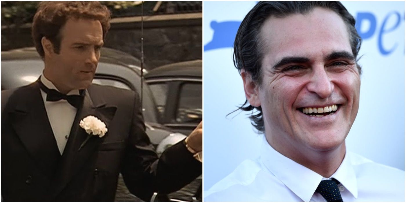 Joaquin Phoenix and James Caan as Sonny in The Godfather