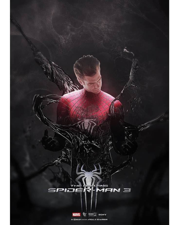 Venom Infects Andrew Garfield In Amazing Spider Man 3 Fan Poster