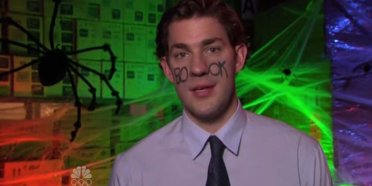 Jim with his Facebook Halloween costume in The Office