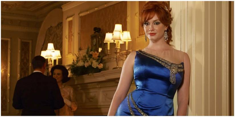 joan holloway blue dress Joan Harris Outfits & Fashion on Mad Men