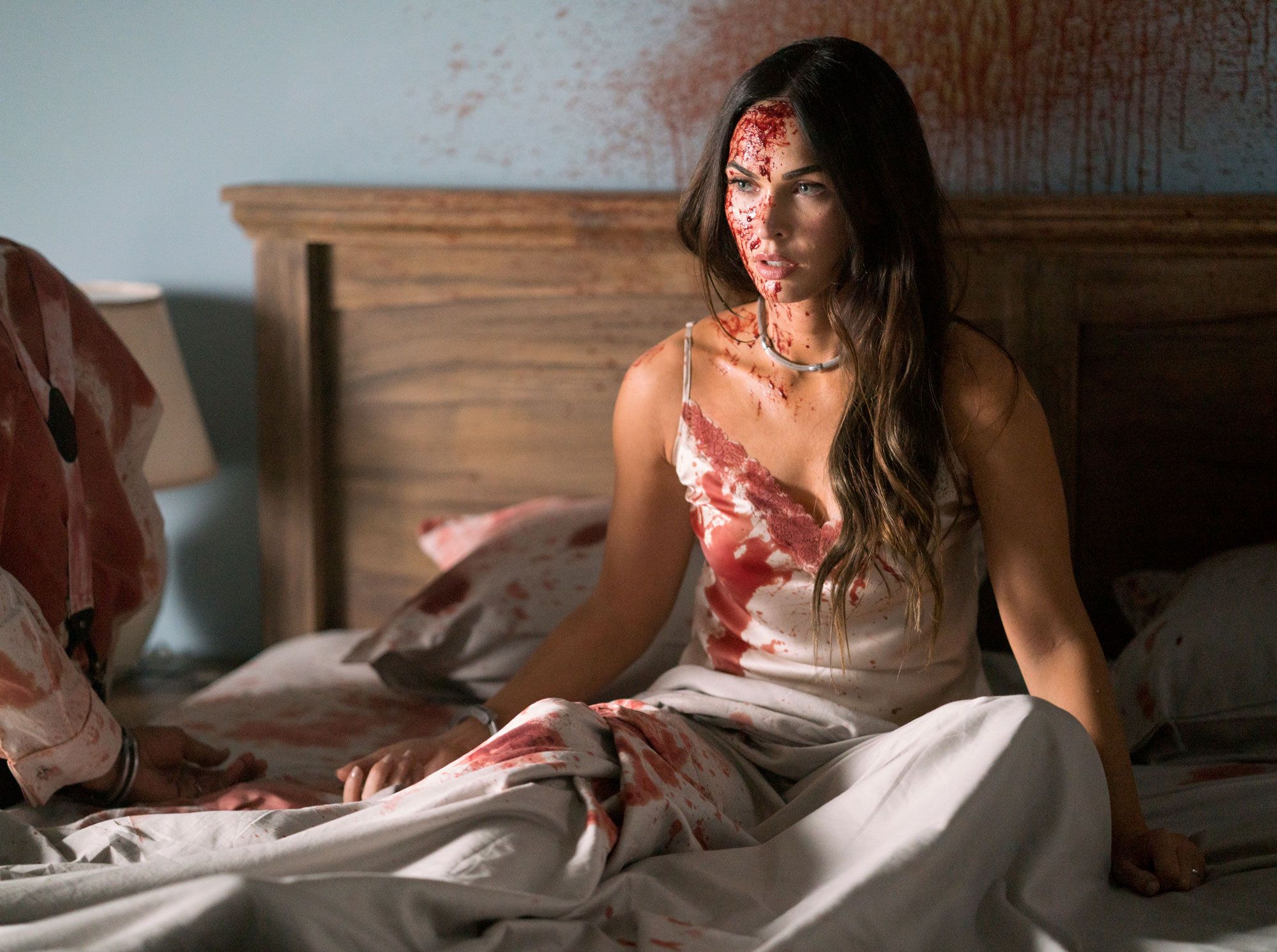 Till Death Movie First Look Images: Megan Fox Handcuffed To Dead Husband