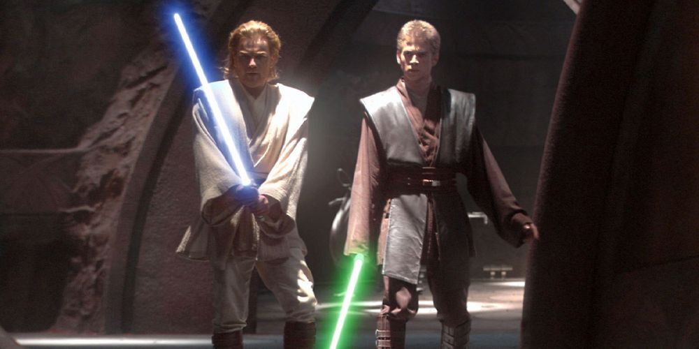 Obi Wan and Anakin great ready to fight Count Dooku