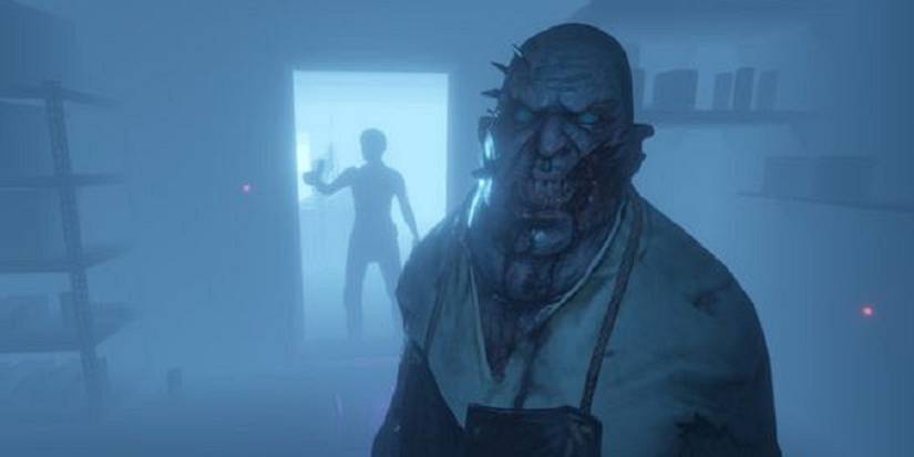 A player comes face-to-face with an angry ghost in Phasmophobia