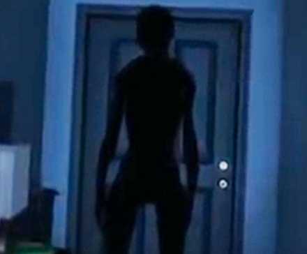 Игрок сталкивается лицом к лицу с силуэтом призрака в Phasmophobia