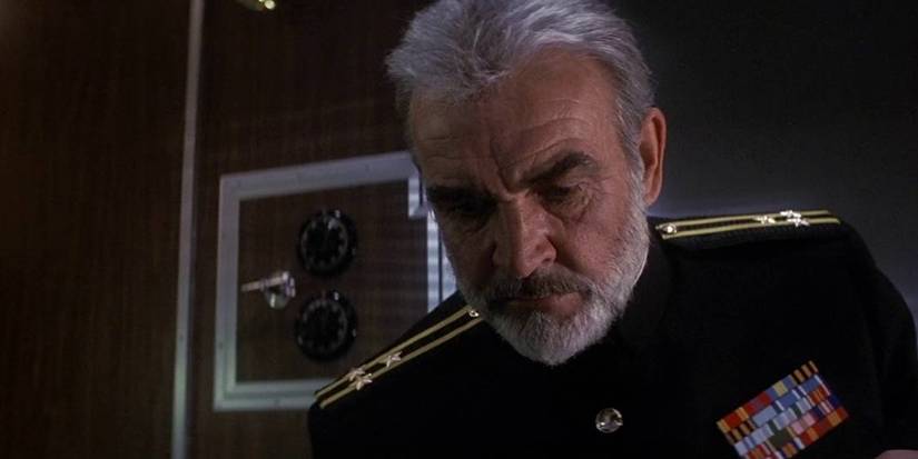 Marko Ramius (Sean Connery) looking down in The Hunt For Red October.